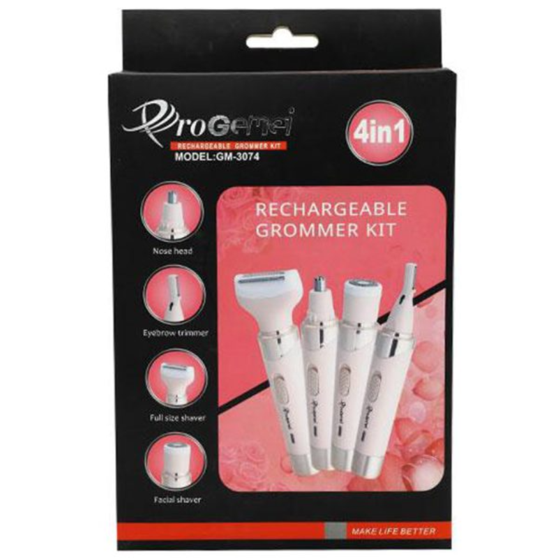 4 In 1 Progemei Rechargeable Ladies Grommer Kit Main Image